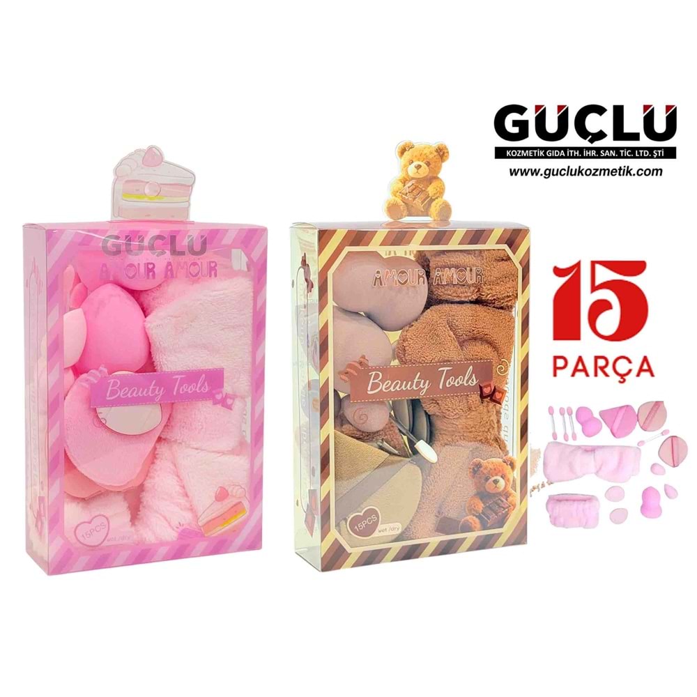 AMOUR A. MAKYAJ SÜNGER SETİ TOKA VE BİLEKLİK AMR615*6LI