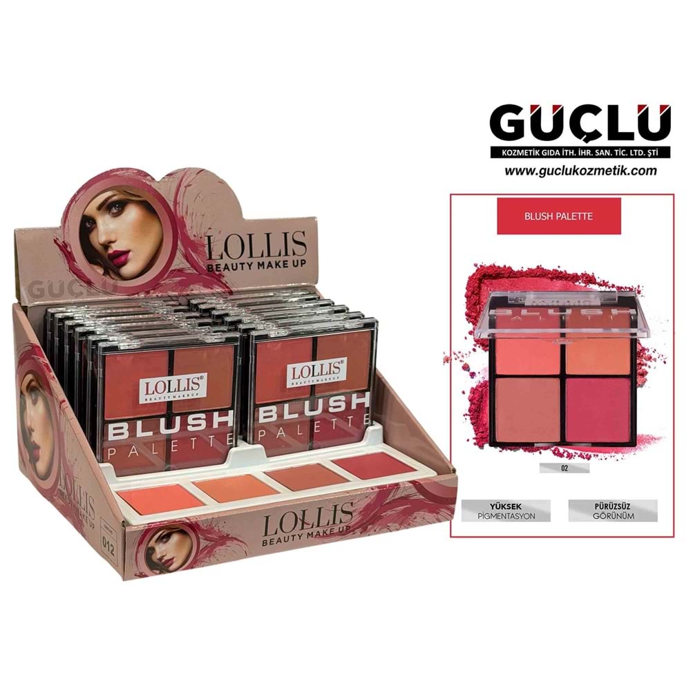 LOLLIS BEAUTY ALLIK PALETİ 4LÜ LS503*12Lİ