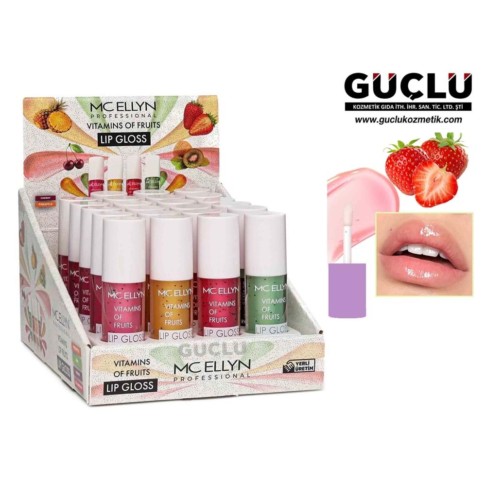 MC ELLYN LIP GLOSS VİTAMİNS OF FRUITS 1507*24LÜ