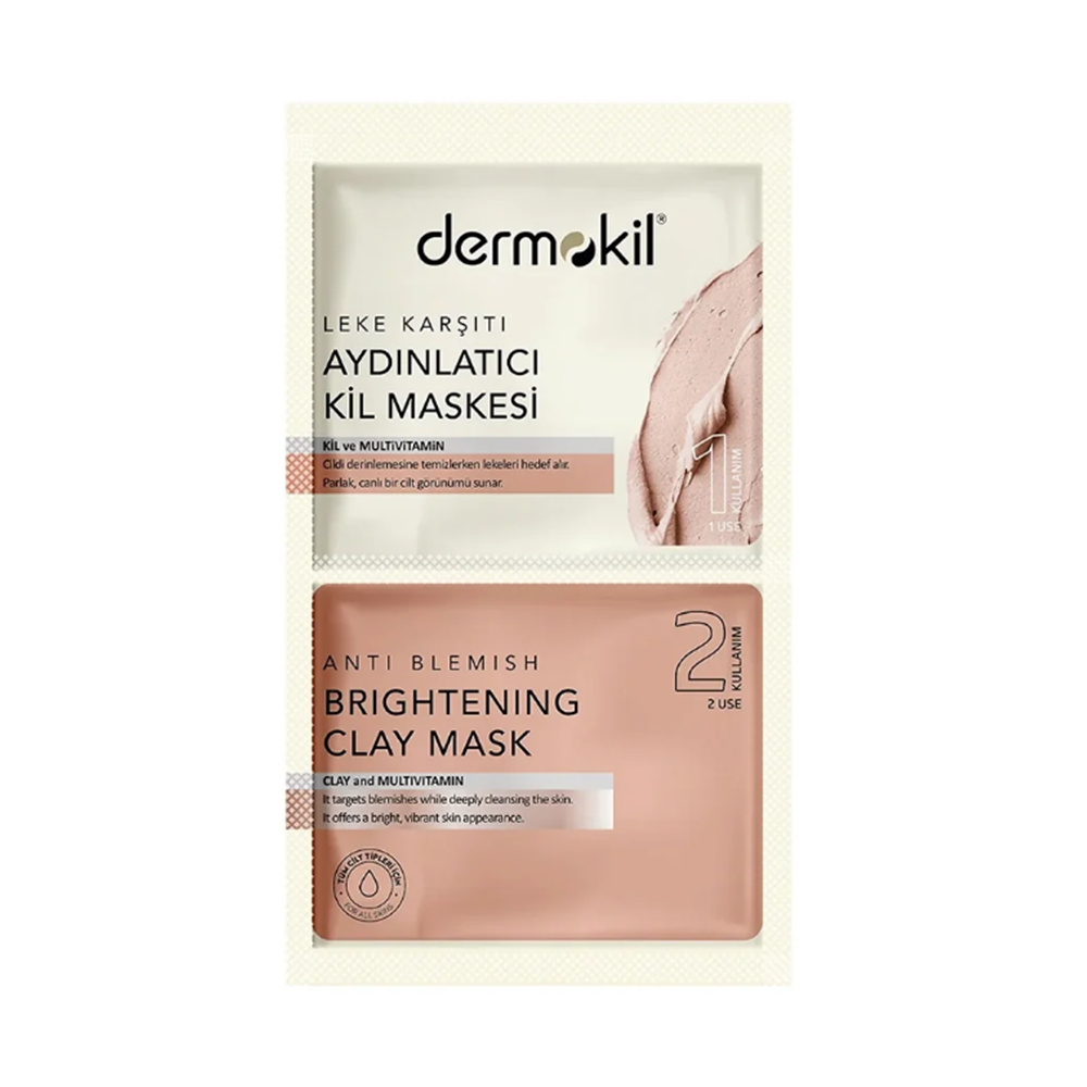 DERMOKİL KİL MASKESİ 7.5ML*2 LEKE KARŞITI AYDINLATICI *12Lİ