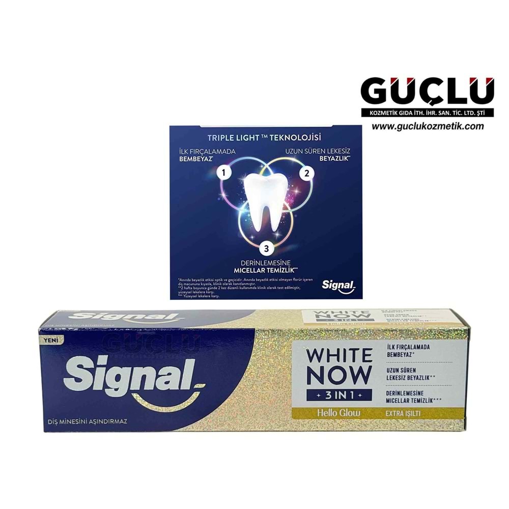 SİGNAL DİŞ MACUNU 75ML WHİTE NOW 3 IN 1 EXTRA IŞILTI 8323*24LÜ