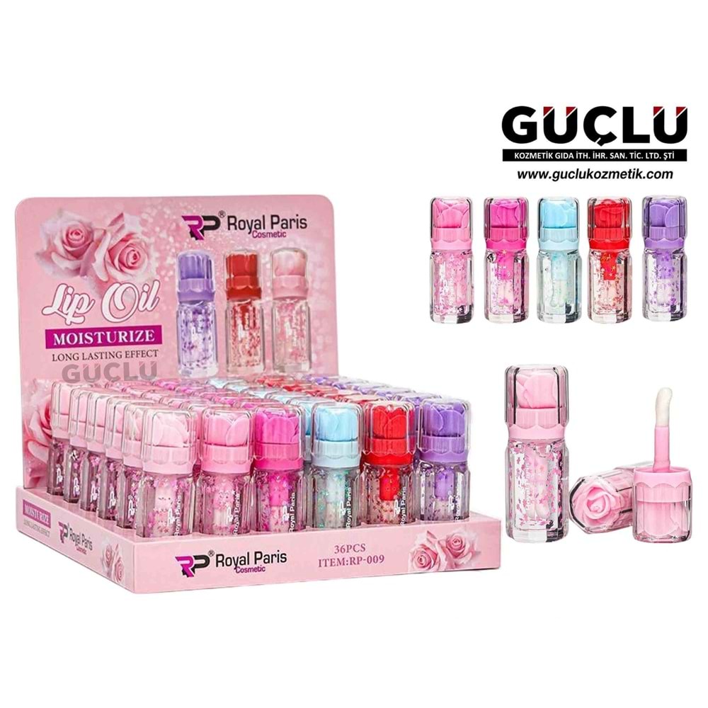 ROYAL P. LİP OİL MOISTURIZE GÜL PARILTILI RP009*36LI