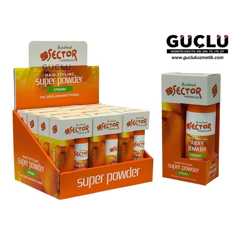 SECTOR SAÇ ŞEKİLLENDİRİCİ PUDRA 20GR STRONG(TURUNCU)*12Lİ