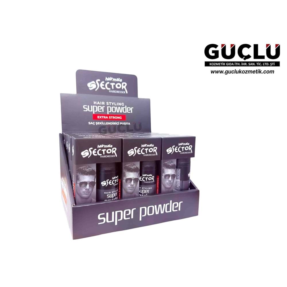 SECTOR SAÇ ŞEKİLLENDİRİCİ PUDRA 20GR STRONG(SİYAH)*12Lİ
