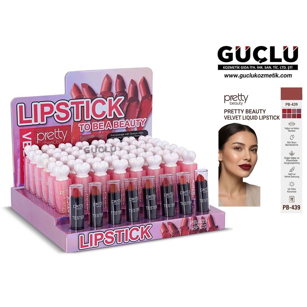 PRETTY B. LIPSTICK VELVET TO BEA BEAUTY PB439*48Lİ