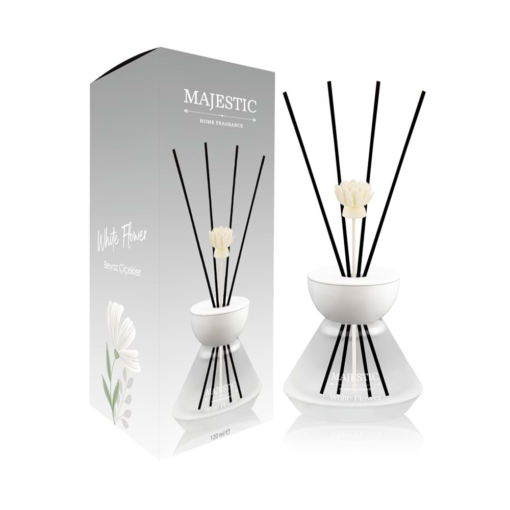MAJESTIC BAMBU ORTAM KOKUSU 120ML BEYAZ ÇİÇEKLER*30LU