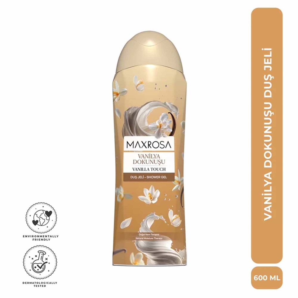 DERMOKİL MAXROSA DUŞ JELİ 600ML VANİLYA DOKUNUŞU*20Lİ