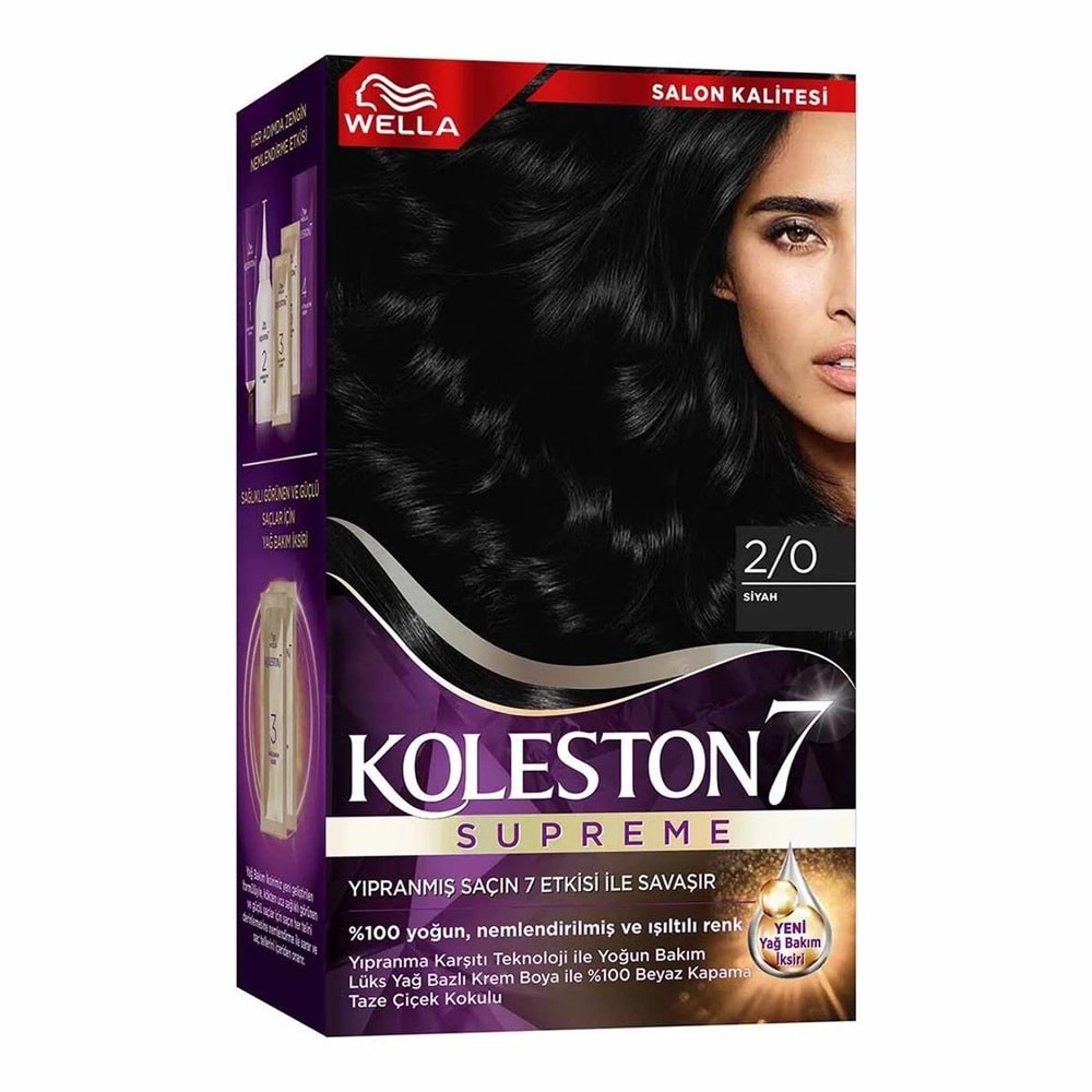 KOLESTON KİT SET SAÇ BOYASI 2.0 SİYAH*6LI