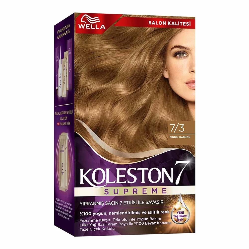 KOLESTON KİT SET SAÇ BOYASI 7.3 FINDIK KABUĞU*6LI