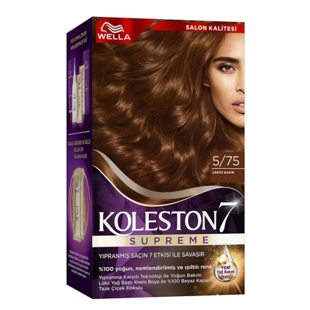 KOLESTON KİT SET SAÇ BOYASI 5.75 ÇEKİCİ BAKIR*6LI