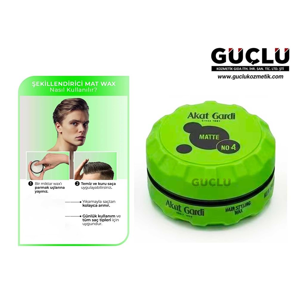 AKAT GARDİ WAX 150ML 04 MATTE YEŞİL*12Lİ