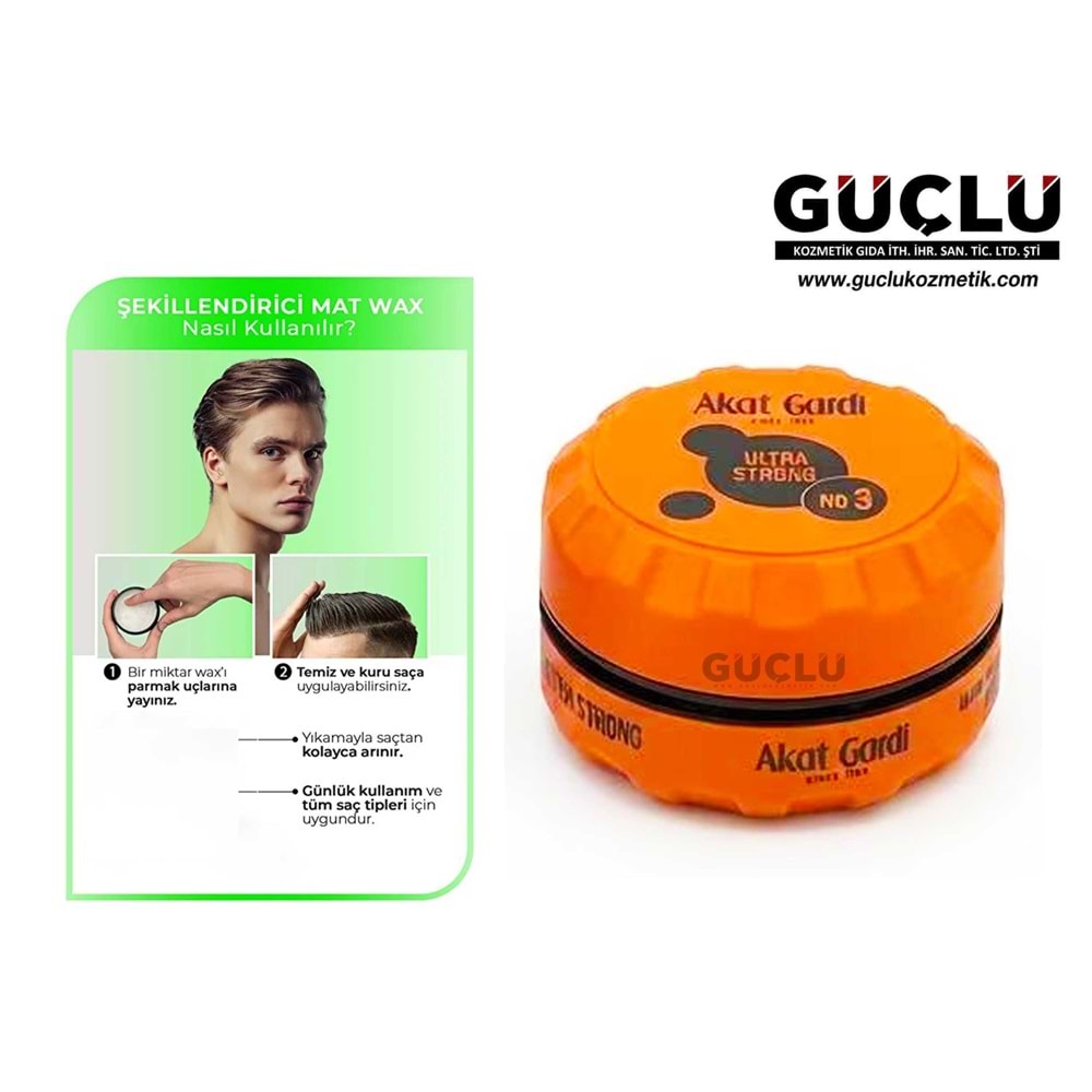 AKAT GARDİ WAX 150ML 03 ULTRA STRONG TURUNCU*12Lİ
