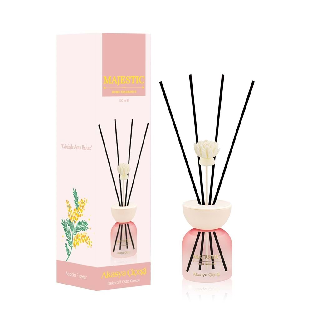MAJESTIC BAMBU ORTAM KOKUSU 100ML BÜYÜK KAPAK AKASYA ÇİÇEĞİ*30LU