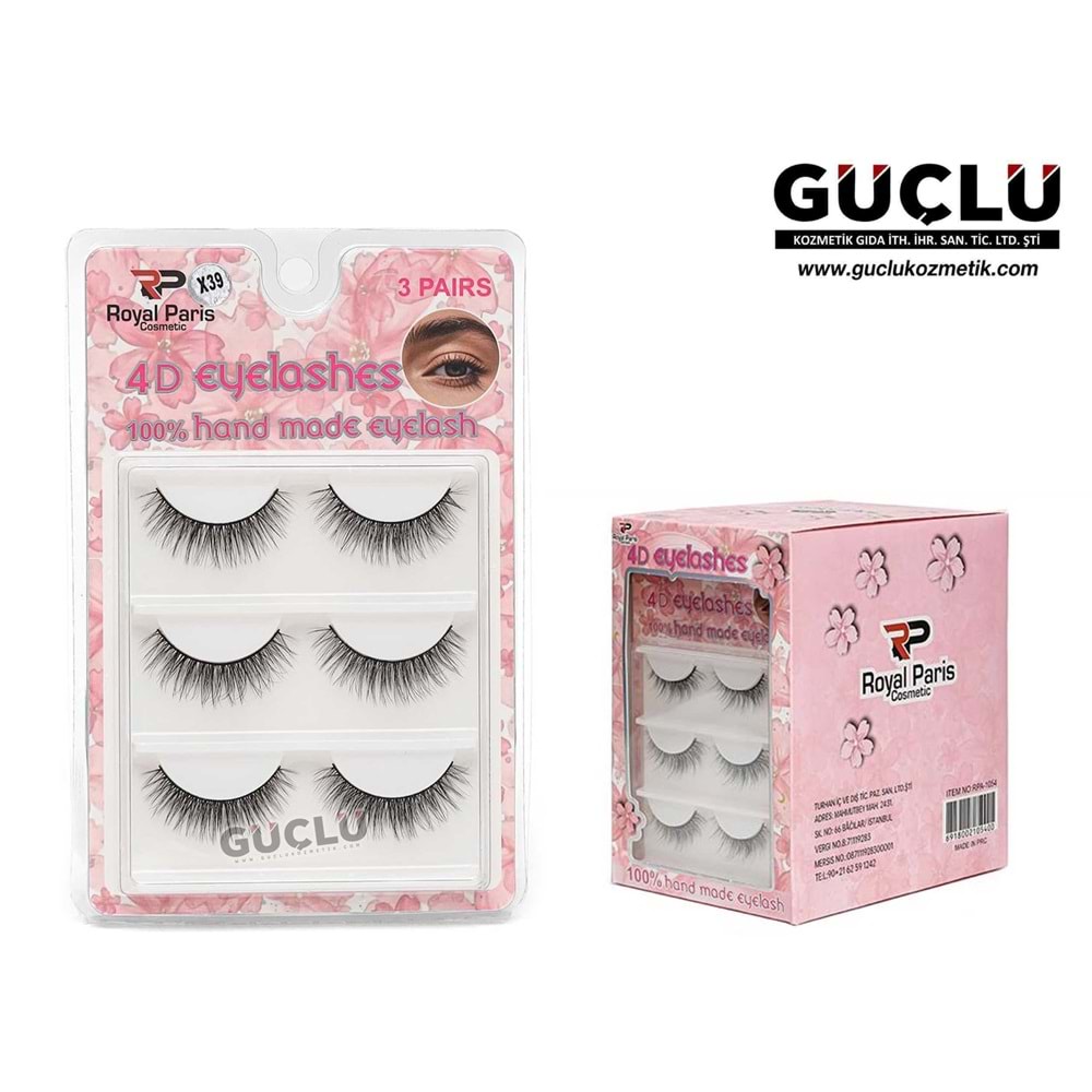 ROYAL P. TAKMA KİRPİK 4D 3LÜ RPA1054x39*12Lİ