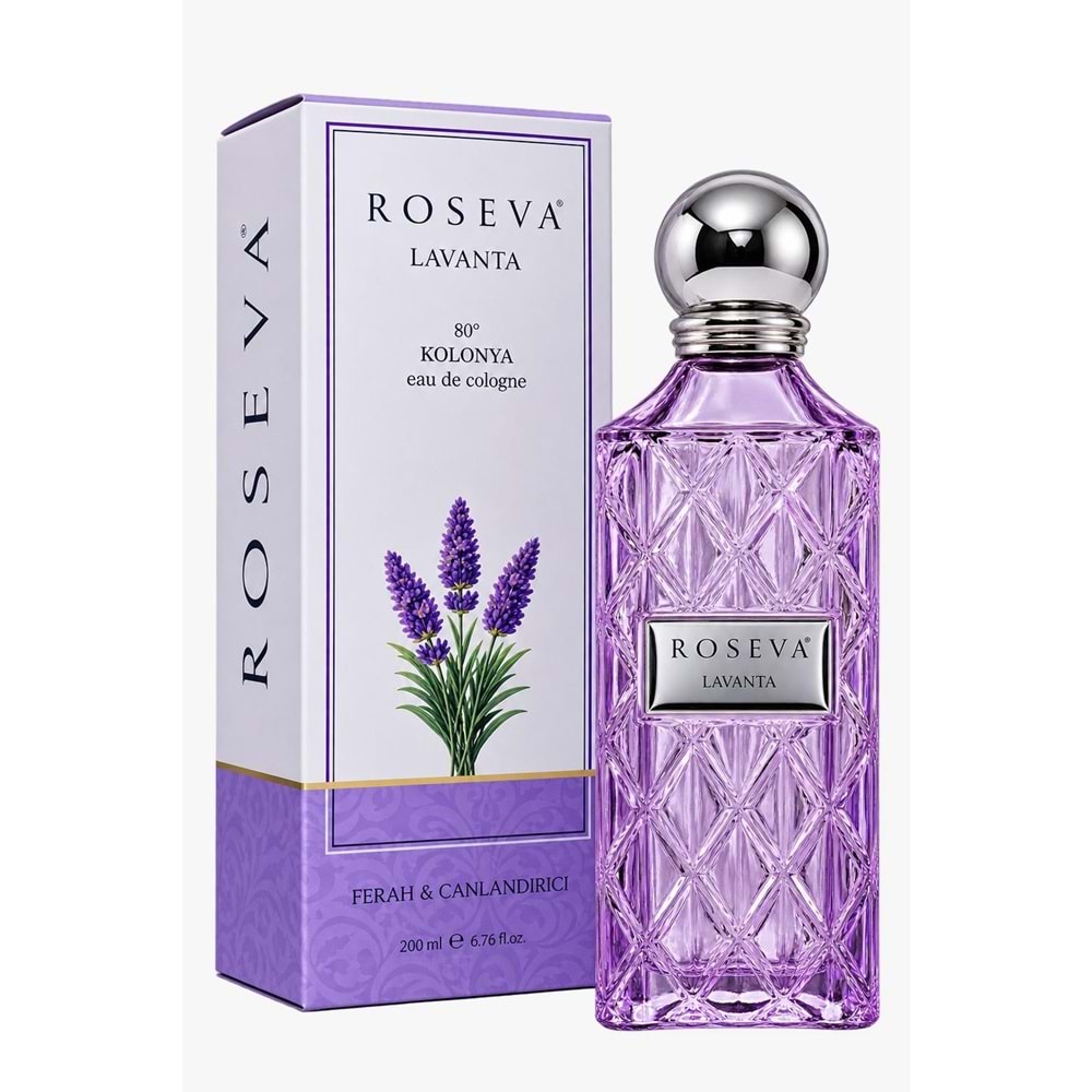 ROSEVA KOLONYA 200ML CAM LAVANTA*24LÜ