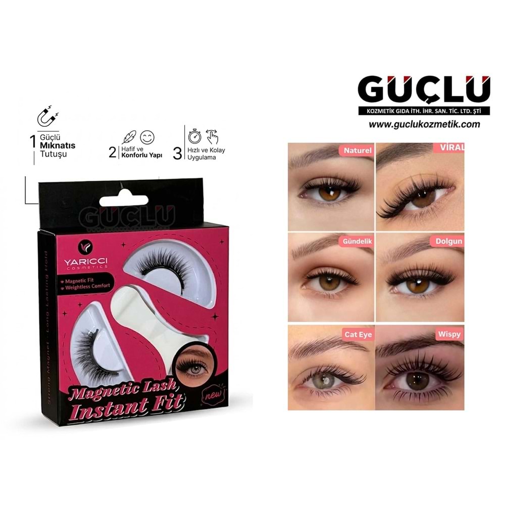 YARICCI TAKMA KİRPİK MIKNATISLI S12 YRC545 *12Lİ