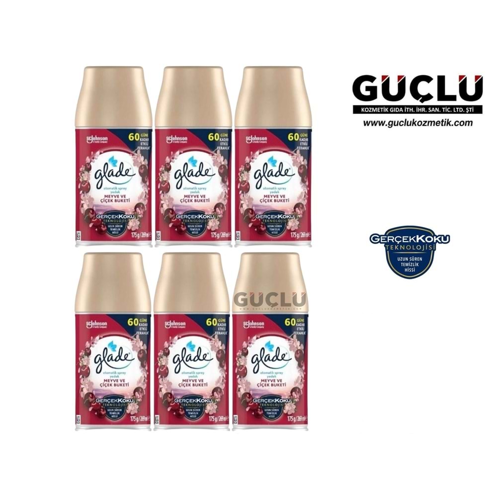 GLADE OTOMATİK SPREY YEDEK MEYVE VE ÇİÇEK BUKETİ 6LI PROMO PAKET