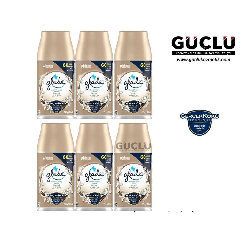 GLADE OTOMATİK SPREY YEDEK İPEKSİ VANİLYA 6LI PROMO PAKET