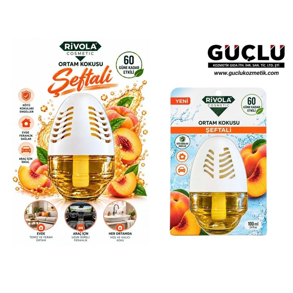 RİVOLA ORTAM KOKUSU KÜRE 100ML ŞEFTALİ*24LÜ
