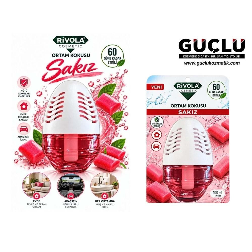 RİVOLA ORTAM KOKUSU KÜRE 100ML SAKIZ*24LÜ