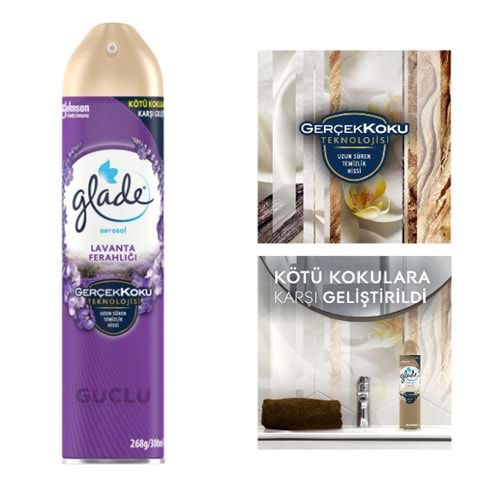 GLADE AEROSOL ODA KOKUSU 300ML LAVANTA*12Lİ