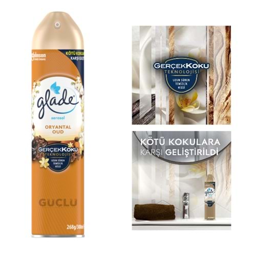 GLADE AEROSOL ODA KOKUSU 300ML ORYANTAL OUD*12Lİ