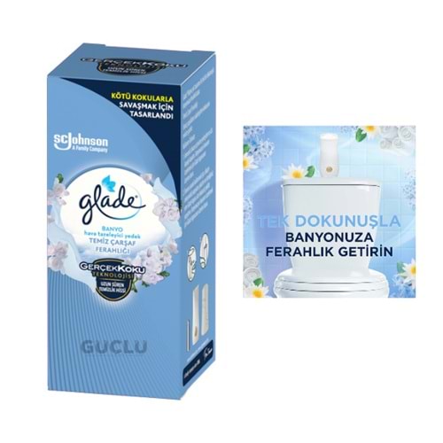 GLADE MİNİ BANYO KOKUSU YEDEK 10ML TMZ ÇARŞAF*12Lİ