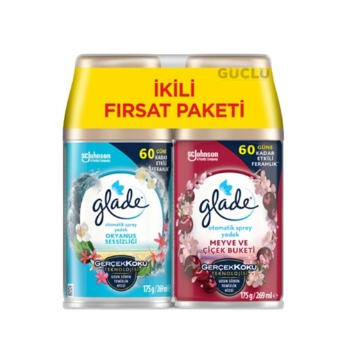 GLADE OTOMATİK M. SPRY YEDEK 269ML 2 Lİ OKYANUS+P*3LÜ