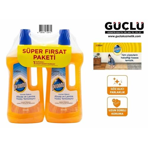 PRONTO AHŞAP TEM. KLASİK 2Lİ 2x750ML*6LI