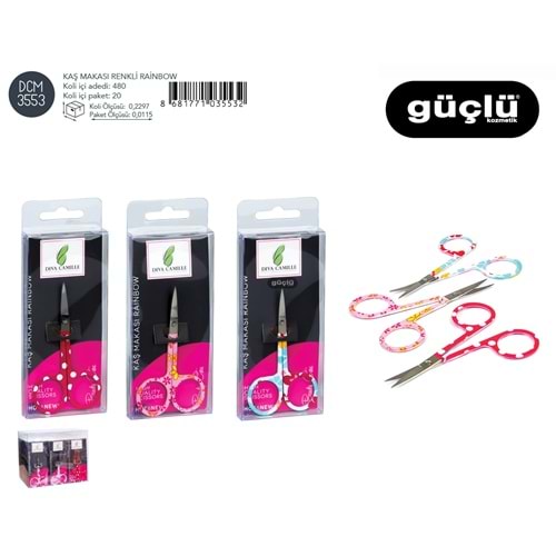 DİVA CAMİLLA KAŞ MAKASI RENKLİ RAİNBOW DCM-3553