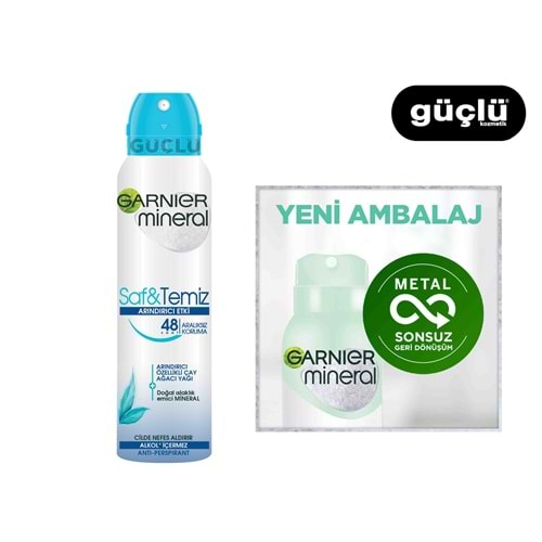 GARNİER DEO 150ML KDN SAF&TEMİZ ARINDIRICI*6LI