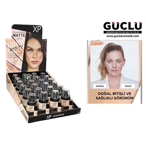 XP YUVARLAK CAM FOUNDATION FACE ARTİST (1-2-3-4) AF 2031*24LÜ
