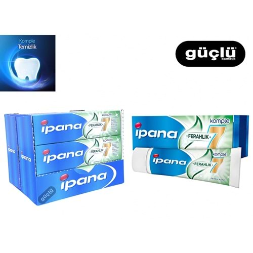 İPANA DİŞ MACUNU 100ML 7*7 KOMPLE FERAHLIK *12Lİ