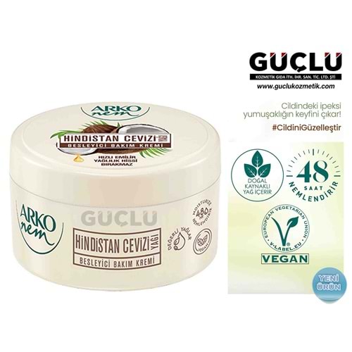 ARKO NEM BAKIM KREMİ 250ML DĞRLİ YAĞ. HİNDİSTAN C.*4LÜ