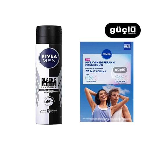 NİVEA DEO ERK 150ML B&W INVISIBLE POWER ORIGINAL*6LI