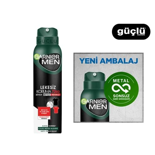 GARNİER DEO 150ML ERK LEKESİZ KORUMA SİYAH BEYAZ*6LI