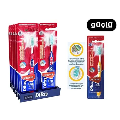 DİFAŞ DİŞ FIRÇASI SMOKER EKSTRA SERT 1409*12Lİ