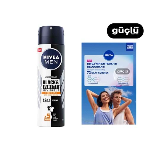 NİVEA DEO ERK 150ML B&W GÜÇLÜ ETKİ*6LI