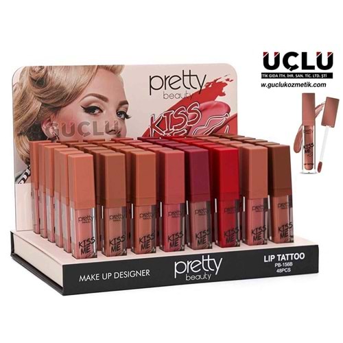 PRETTY BEAUTY LİP TATTOO GLOSS-ISLAK RUJ PB156B*48Lİ
