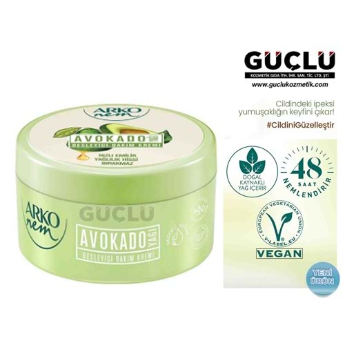 ARKO NEM BAKIM KREMİ 250ML DĞRLİ YAĞ. AVOKADO 7997*4LÜ