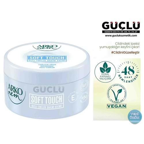 ARKO NEM BAKIM KREMİ 250ML YENİ SOFT TOUCH*4LÜ