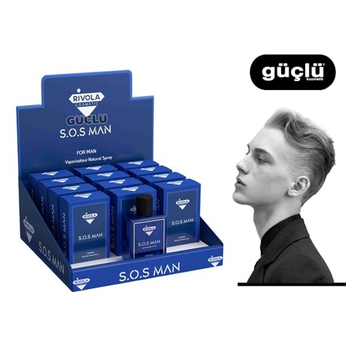 RİVOLA EDT PARFÜM ERKEK 100ML SOS MAN*12Lİ