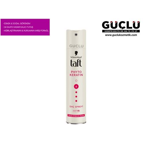 TAFT SAÇ SPERY 250ML PHYTO-KERATİN*10LU