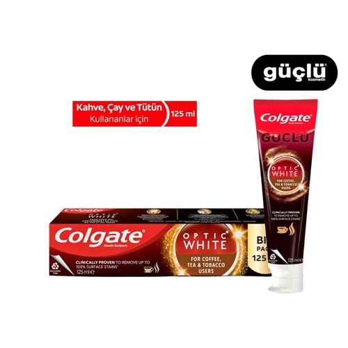 COLGATE DİŞ MACUNU OPTİC WHITE 125ML ÇAY VE KAHVE İÇİNLER 0526*12Lİ