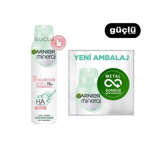 GARNIER DEO KADIN 150ML HYALURONİK BAKIM*6LI