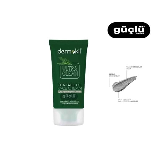 DERMOKİL ULTRA CLE. 50ML ÇAY AĞ. YAĞI YÜZ KREMİ 6625*12Lİ