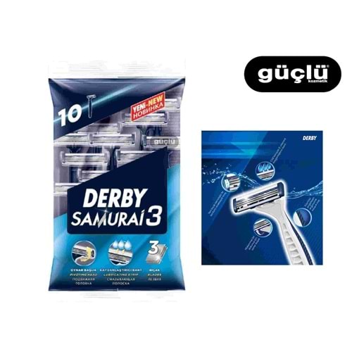 DERBY 3 TIRAŞ BIÇAĞI 10LU POŞET 3445*10LU