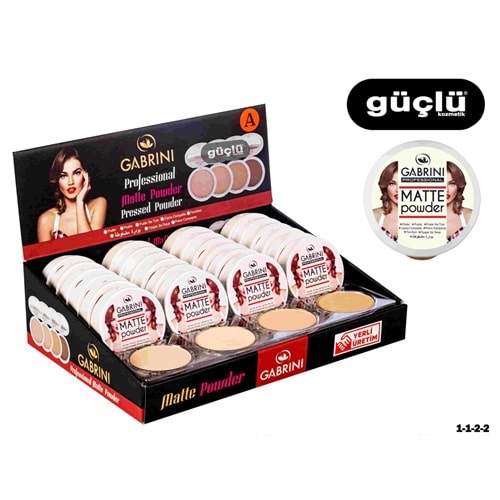 GABRİNİ PUDRA MATTE POWDER A-SERİSİ 1705 *24LÜ