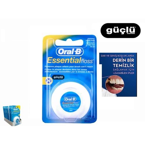 ORAL B DİŞ İPİ ESSENTİAL FLOSS 50M 5029*12Lİ