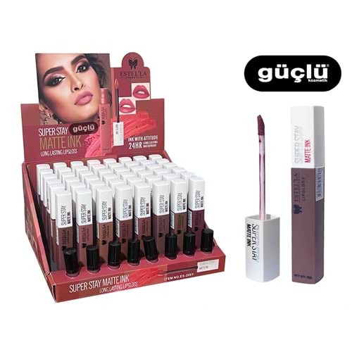ESTELLA LİP GLOSS SUPER STAY MATTE ES 2001*48Lİ